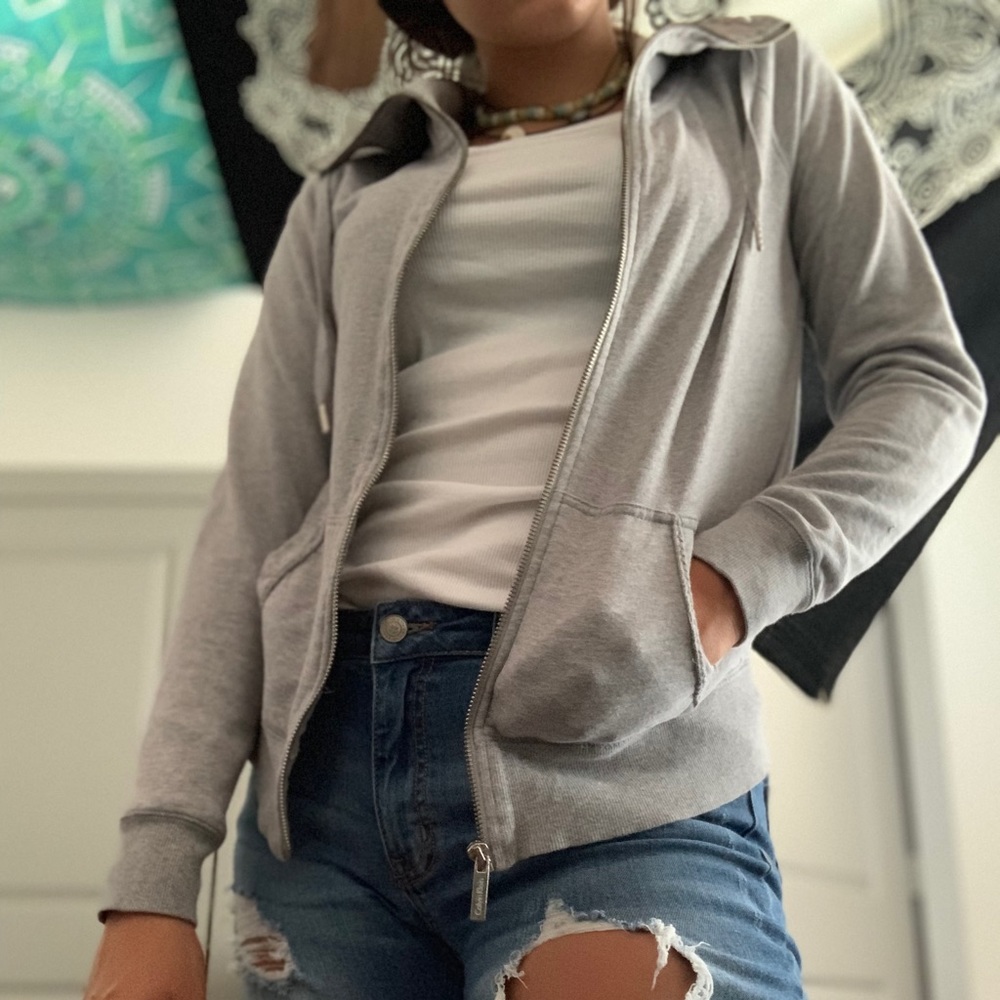 Grey Calvin Klein zip-up jacket